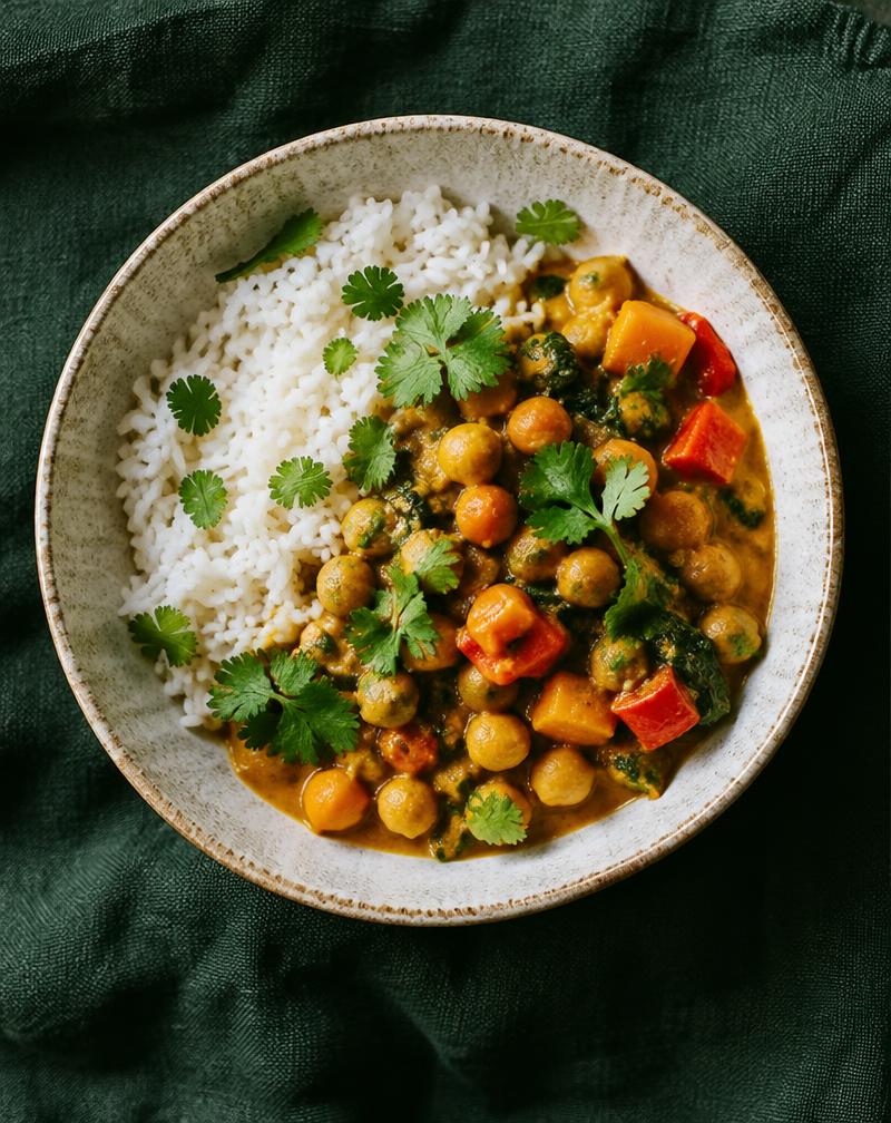 Chickpea coconut curry